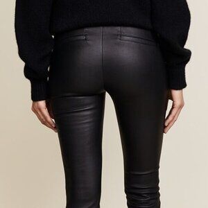 Leather Helmut Lang luxury brand black leggings size 0 XXS
